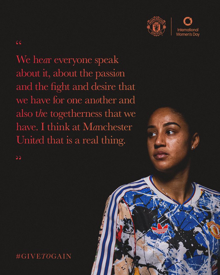 Manchester United Women IWD #givetogain