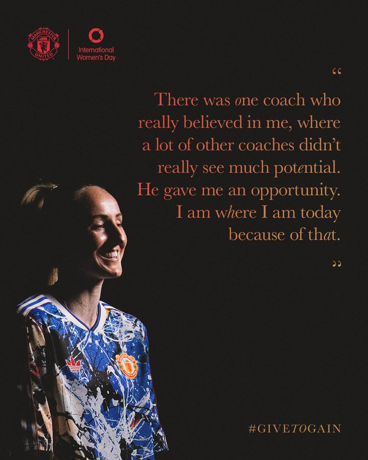 Manchester United Women IWD #givetogain