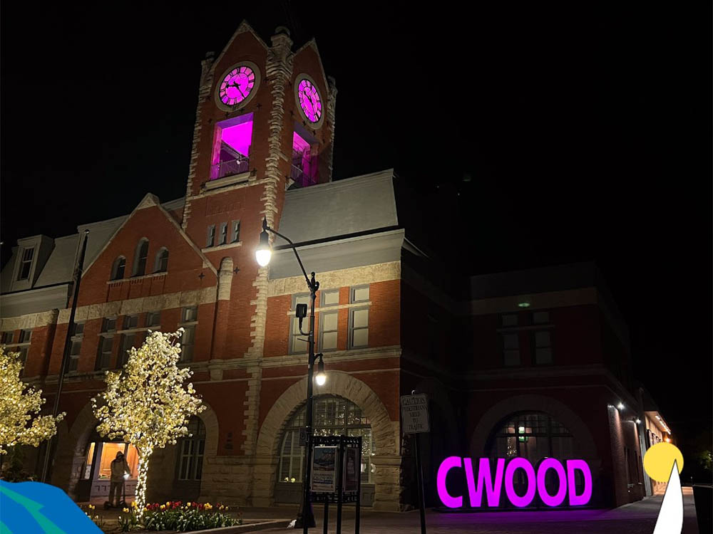 Ontario Collingwood Canada TownHall ClockTower IWD LightUp
