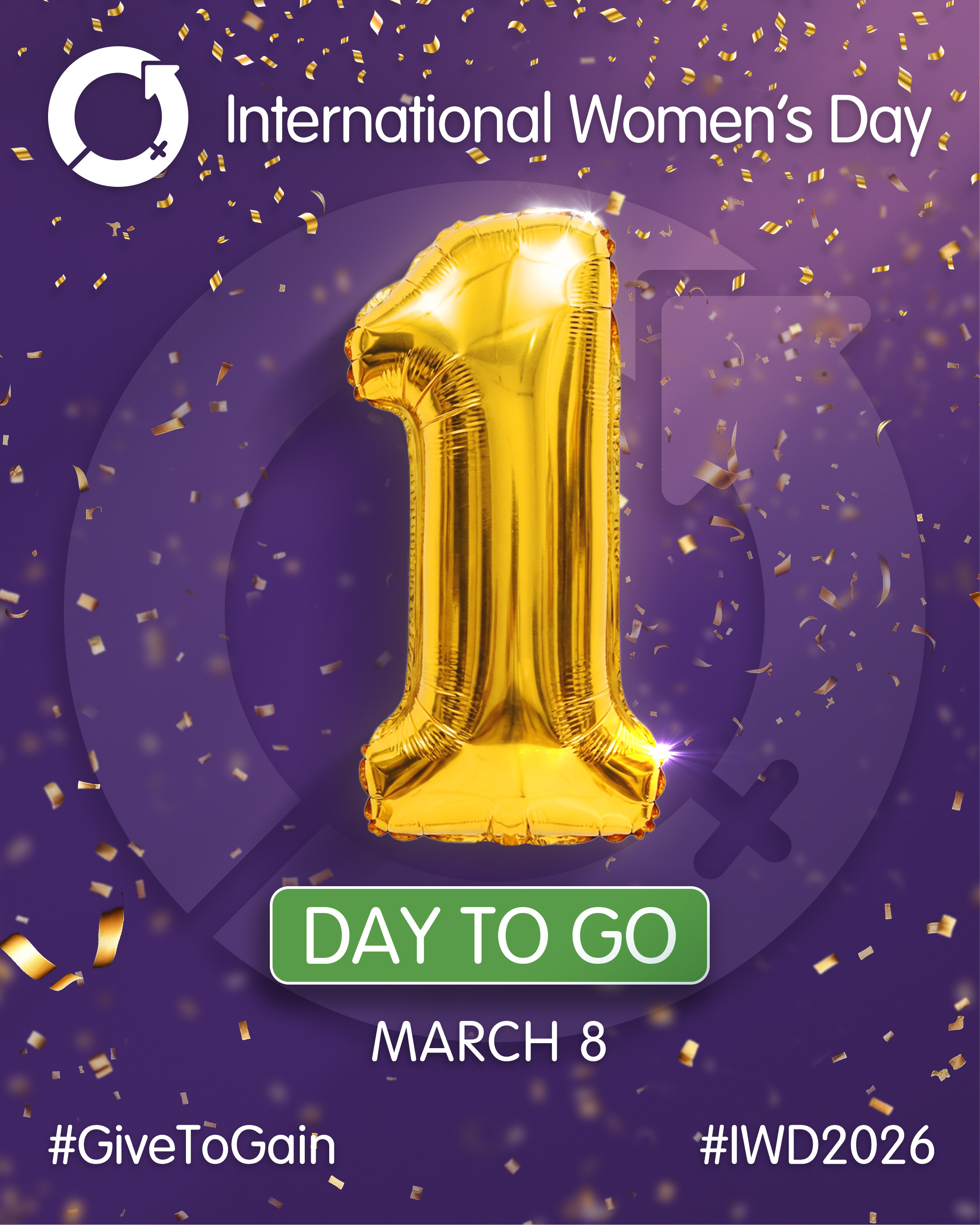 IWD Countdown: 1 day to go