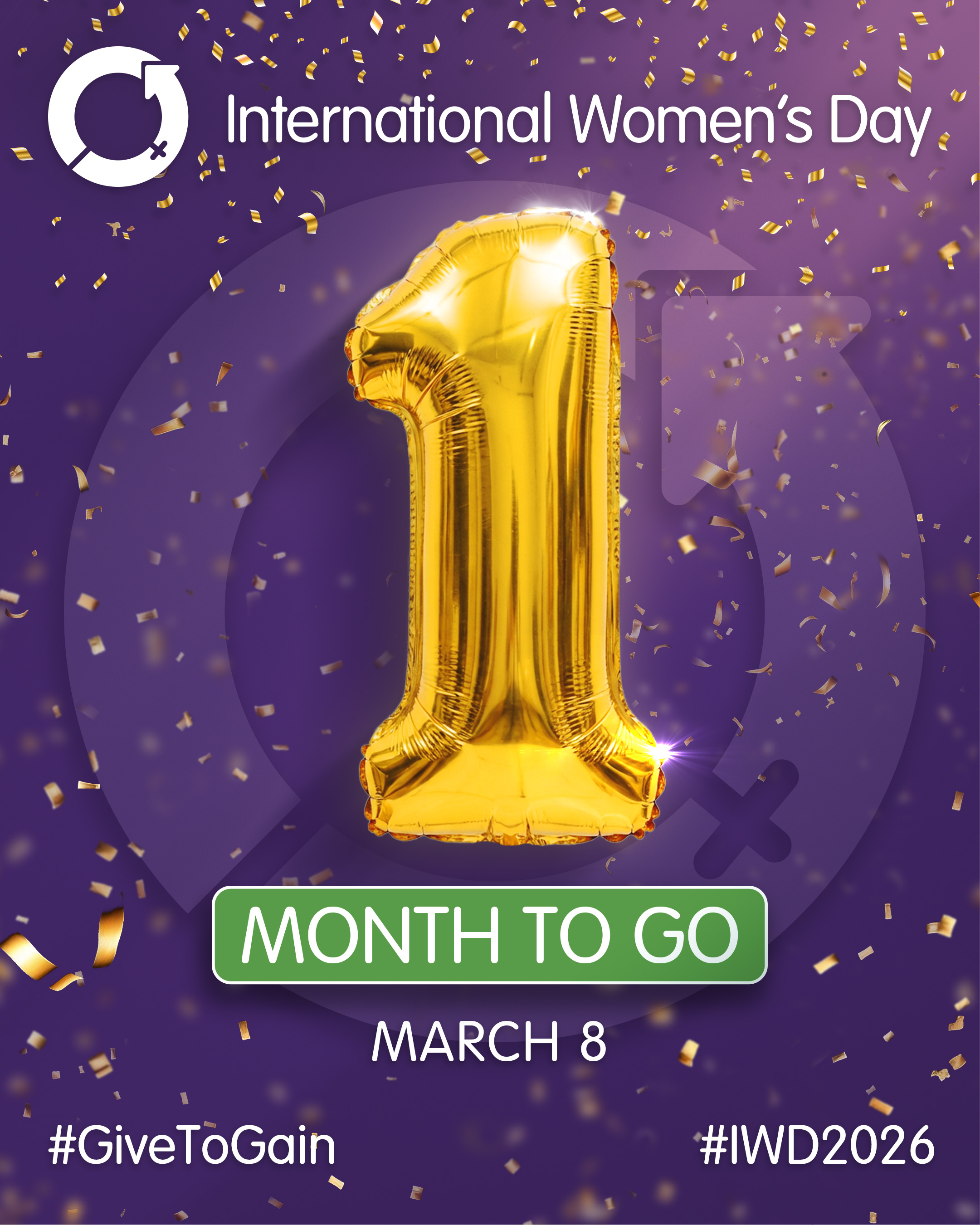 IWD countdown - 1 MONTH TO GO